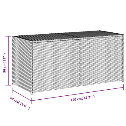 Contenitore da Giardino Grigio 283L in Polyrattan