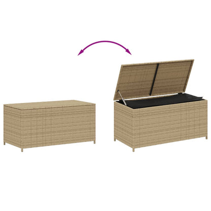 Contenitore da Giardino Beige Misto 190L in Polyrattan - homemem39