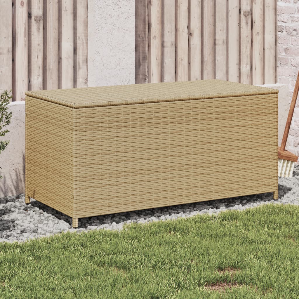 Contenitore da Giardino Beige Misto 190L in Polyrattan - homemem39