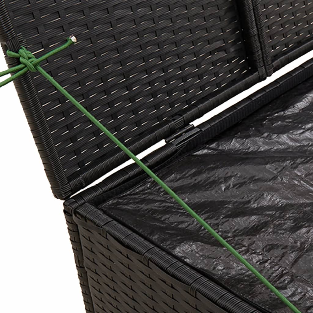 Contenitore da Giardino Nero 291L in Polyrattan