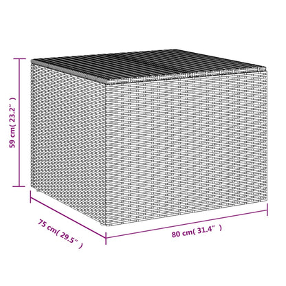 Contenitore da Giardino Nero 291L in Polyrattan