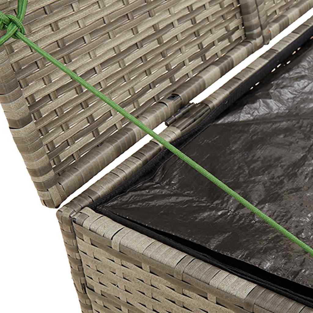 Contenitore da Giardino Grigio 291L in Polyrattan | homemem39
