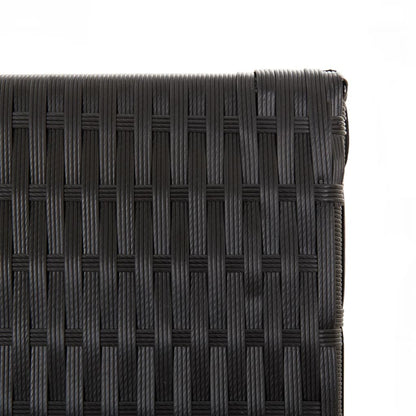 Divisorio per Ambienti a 3 Pannelli Nero in Polyrattan | homemem39