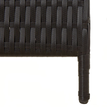 Divisorio per Ambienti a 3 Pannelli Nero in Polyrattan | homemem39