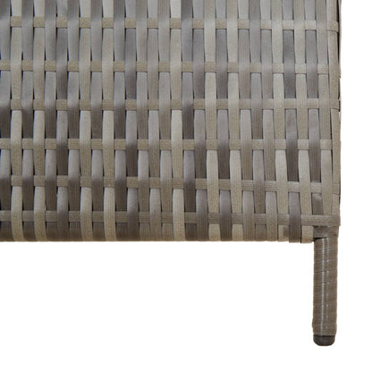 Room Divider with 3 Gray Panels in Polyrattan