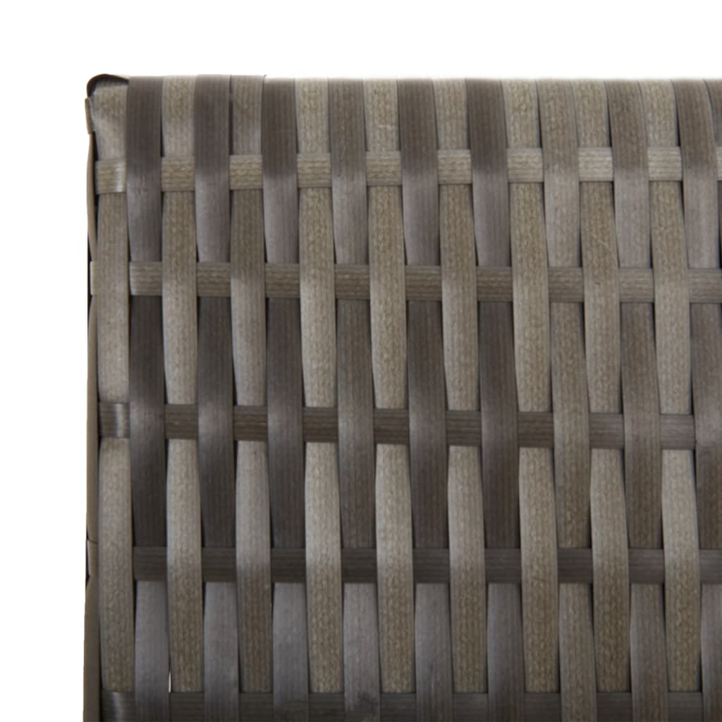Divisorio per Ambienti a 4 Pannelli Grigio in Polyrattan | homemem39
