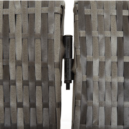 Divisorio per Ambienti a 4 Pannelli Grigio in Polyrattan | homemem39