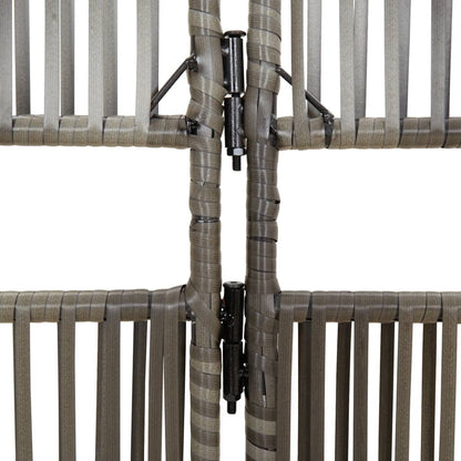 Room Divider with 5 Gray Panels in Polyrattan