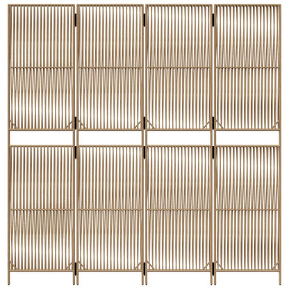 Divisorio per Ambienti a 4 Pannelli Beige in Polyrattan - homemem39