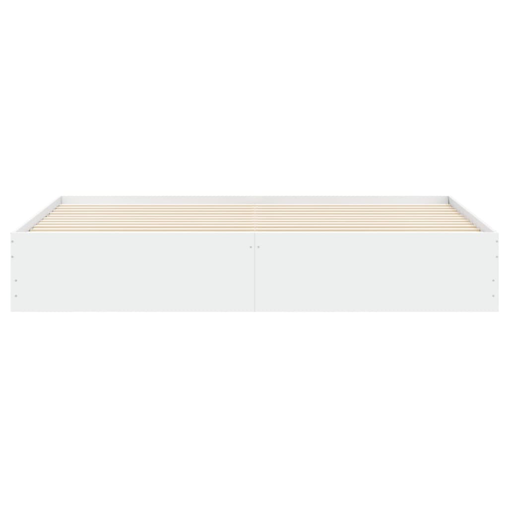 Giroletto con Cassetti Bianco 200x200 cm in Legno Multistrato | homemem39