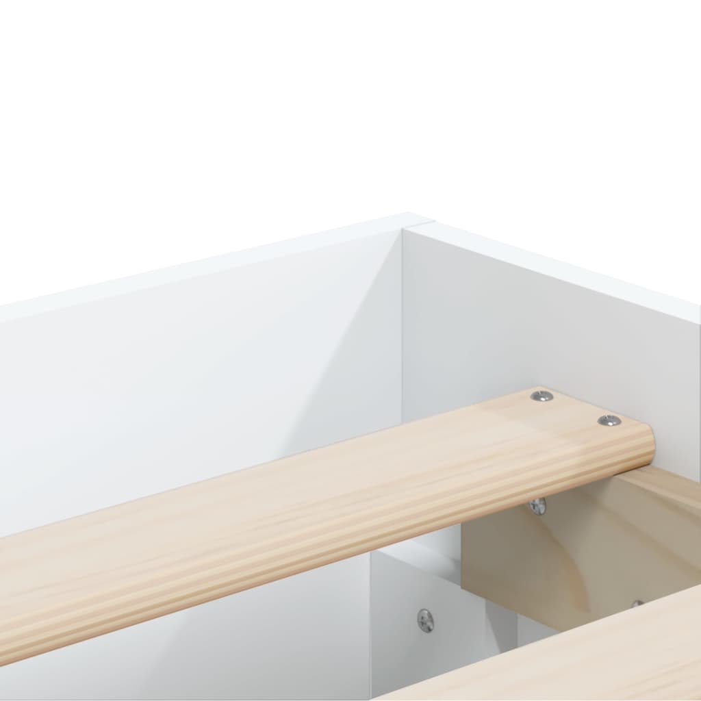 Giroletto con Cassetti Bianco 180x200 cm in Legno Multistrato | homemem39