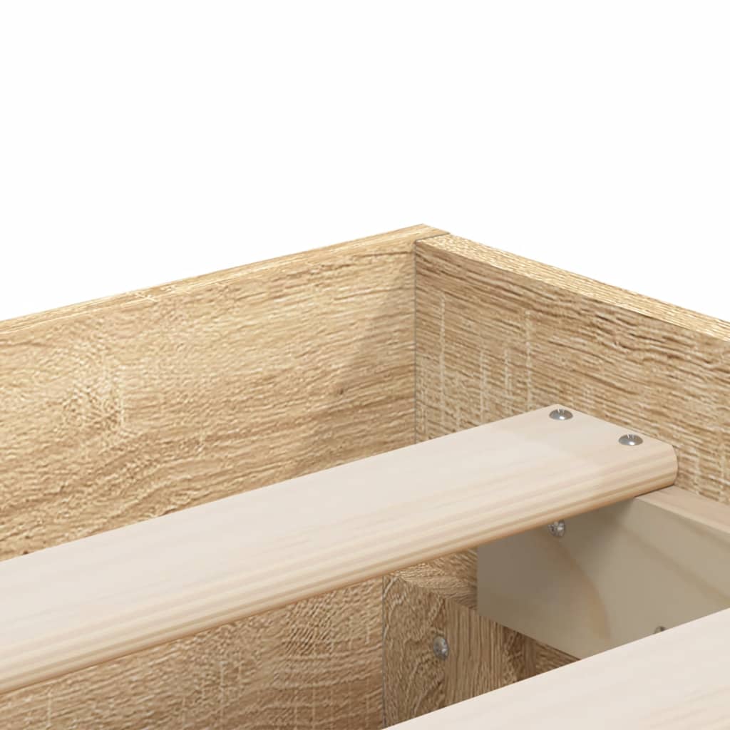 Giroletto Cassetti Rovere Sonoma 180x200 cm Legno Multistrato | homemem39