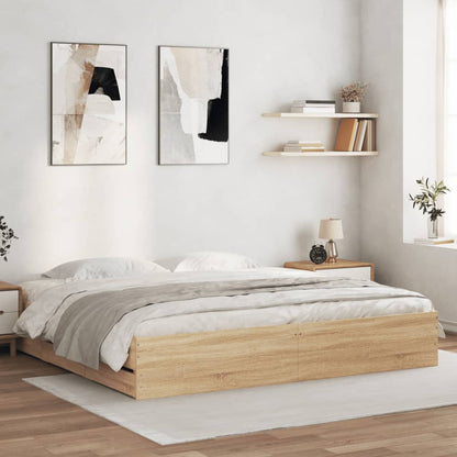Giroletto Cassetti Rovere Sonoma 180x200 cm Legno Multistrato | homemem39