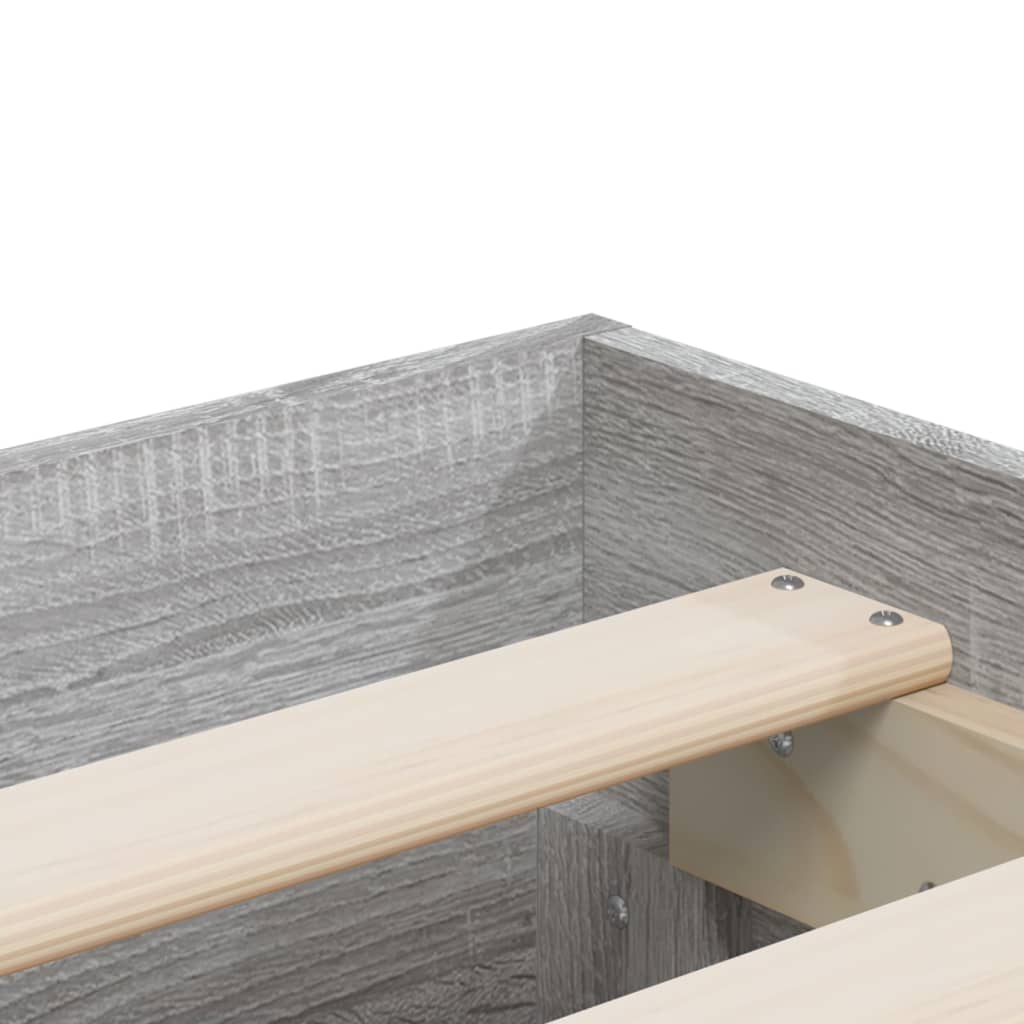 Giroletto Cassetti Grigio Sonoma 180x200 cm Legno Multistrato | homemem39
