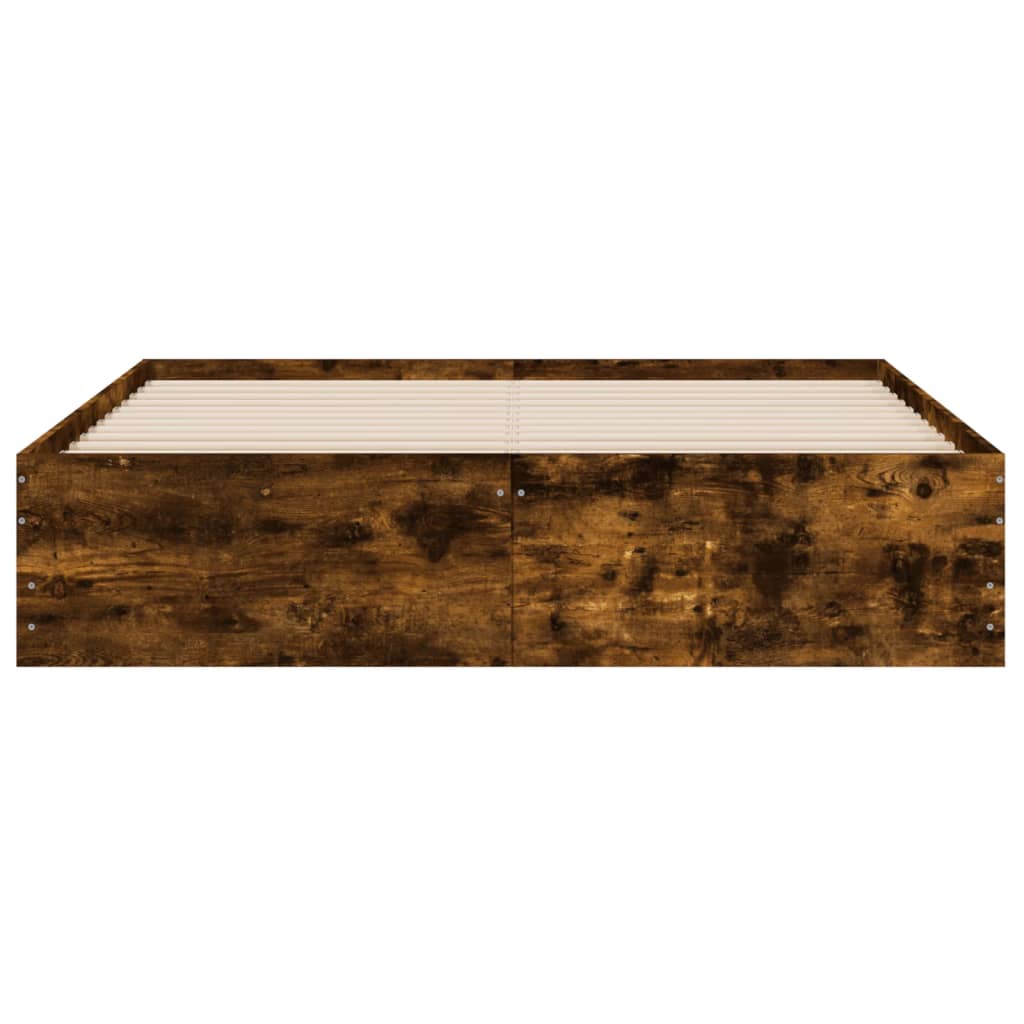 Giroletto con Cassetti Rovere Fumo 140x200 cm Legno Multistrato