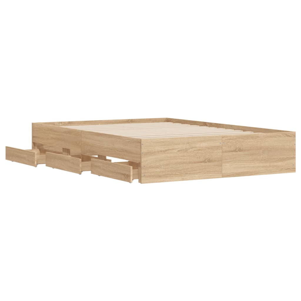 Giroletto Cassetti Rovere Sonoma 120x200 cm Legno Multistrato | homemem39