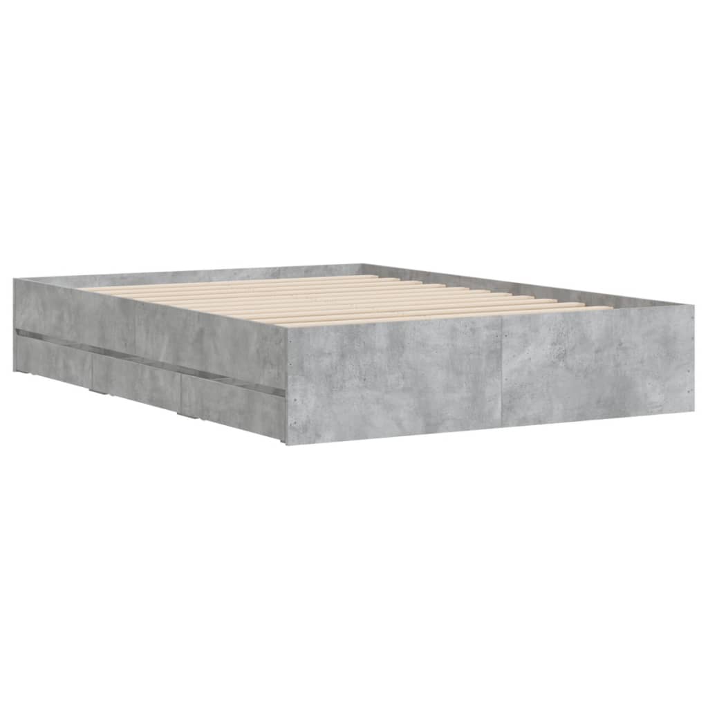 Giroletto Cassetti Grigio Cemento 120x200 cm Legno Multistrato