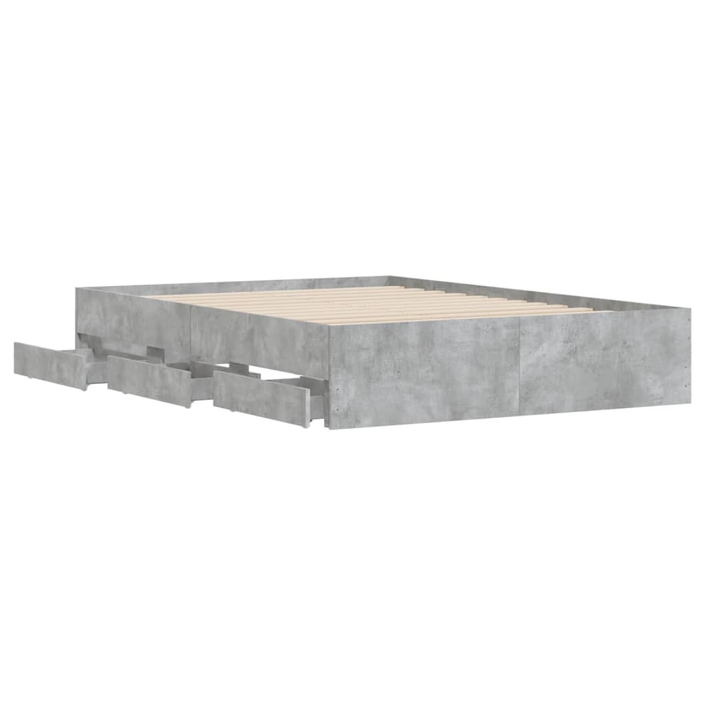 Giroletto Cassetti Grigio Cemento 120x200 cm Legno Multistrato