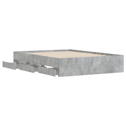 Giroletto Cassetti Grigio Cemento 120x200 cm Legno Multistrato