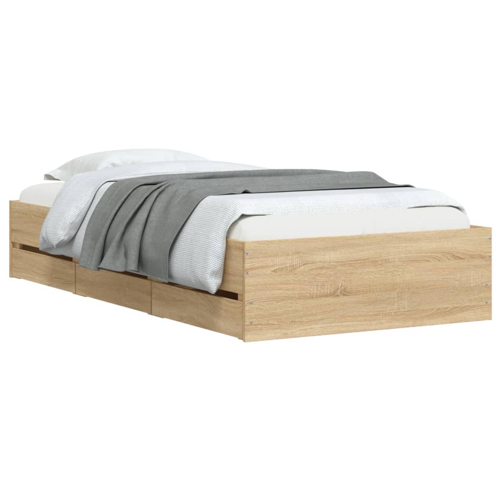 Giroletto Cassetti Rovere Sonoma 100x200 cm Legno Multistrato | homemem39