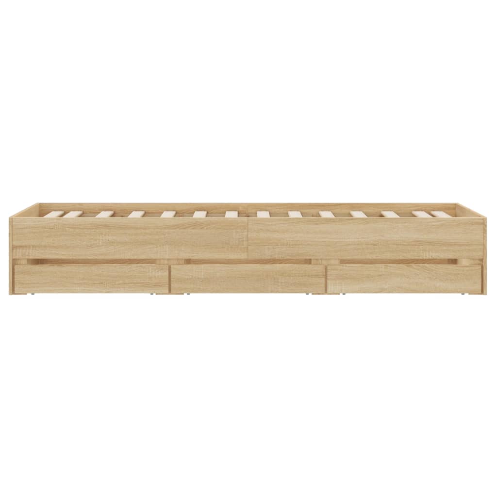 Giroletto Cassetti Rovere Sonoma 100x200 cm Legno Multistrato | homemem39