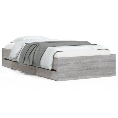 Giroletto Cassetti Grigio Sonoma 100x200 cm Legno Multistrato | homemem39