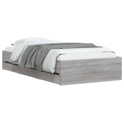 Giroletto Cassetti Grigio Sonoma 100x200 cm Legno Multistrato | homemem39