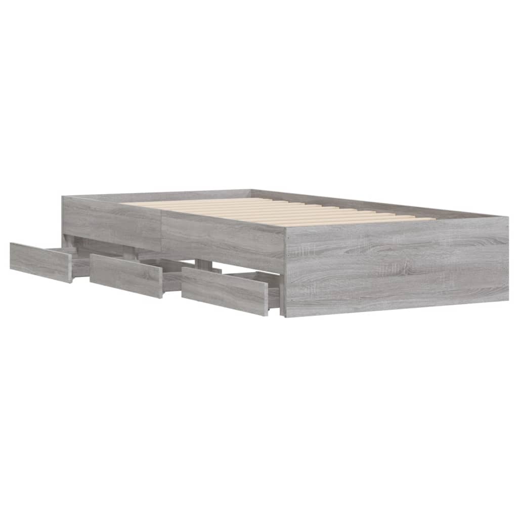 Giroletto Cassetti Grigio Sonoma 100x200 cm Legno Multistrato | homemem39