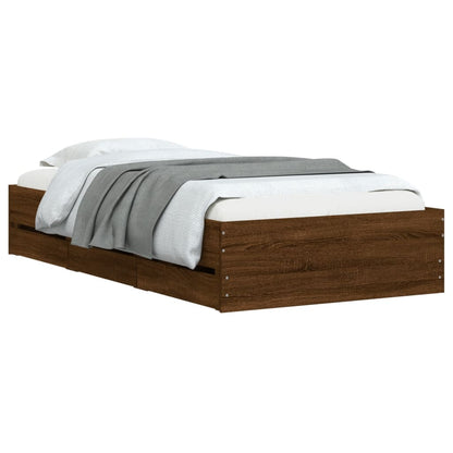 Giroletto Cassetti Rovere Marrone 100x200 cm Legno Multistrato | homemem39
