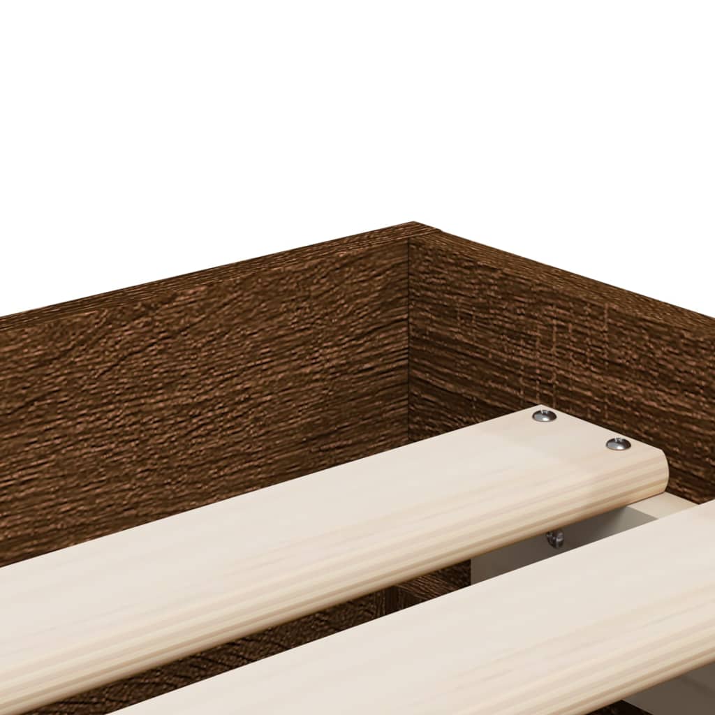 Giroletto Cassetti Rovere Marrone 100x200 cm Legno Multistrato | homemem39