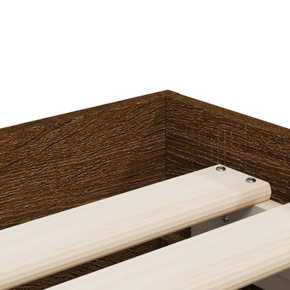 Giroletto Cassetti Rovere Marrone 100x200 cm Legno Multistrato | homemem39