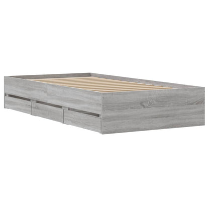 Giroletto Cassetti Grigio Sonoma 90x200 cm Legno Multistrato