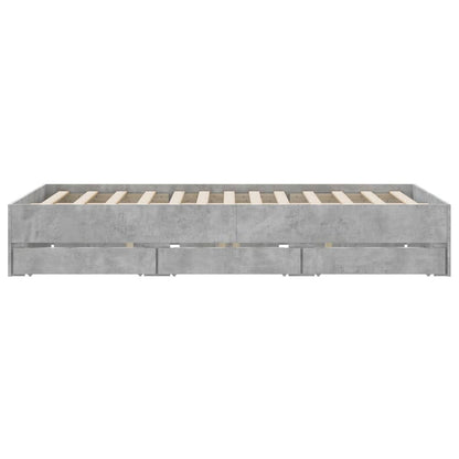 Giroletto Cassetti Grigio Cemento 140x190 cm Legno Multistrato | homemem39