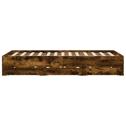 Giroletto con Cassetti Rovere Fumo 140x190 cm Legno Multistrato | homemem39