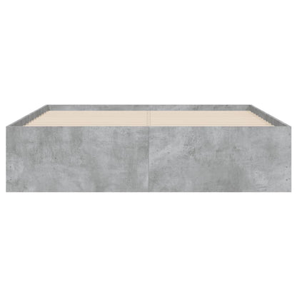 Giroletto Cassetti Grigio Cemento 135x190 cm Legno Multistrato