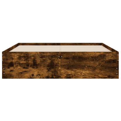 Giroletto con Cassetti Rovere Fumo 135x190 cm Legno Multistrato