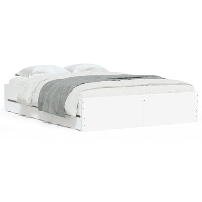 Giroletto con Cassetti Bianco 120x190 cm in Legno Multistrato | homemem39
