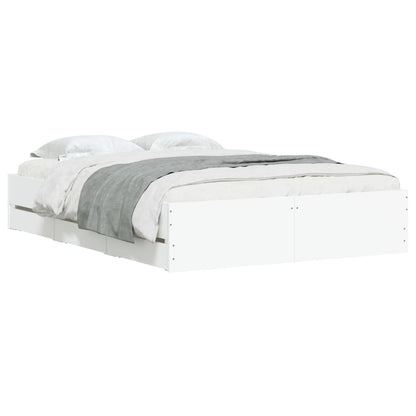 Giroletto con Cassetti Bianco 120x190 cm in Legno Multistrato | homemem39