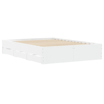 Giroletto con Cassetti Bianco 120x190 cm in Legno Multistrato | homemem39
