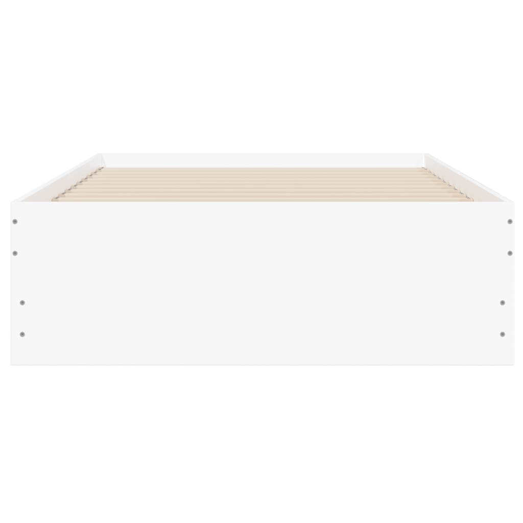 White bed frame with drawers 90x190 cm in multilayer wood