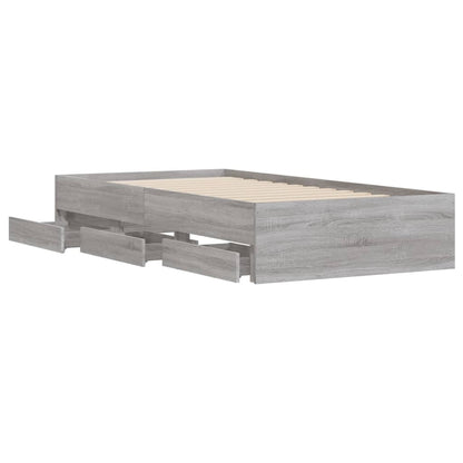 Giroletto Cassetti Grigio Sonoma 90x190 cm Legno Multistrato