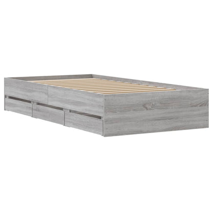 Giroletto Cassetti Grigio Sonoma 90x190 cm Legno Multistrato