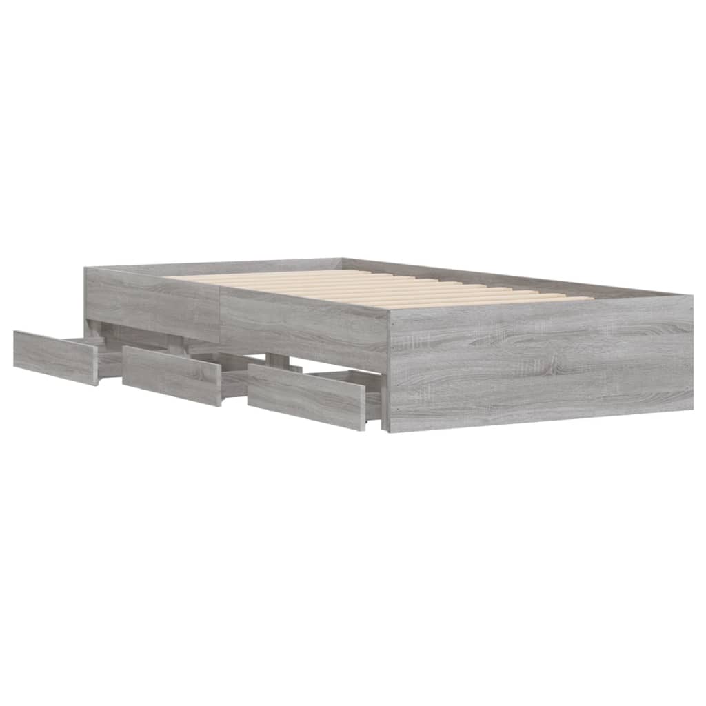 Giroletto Cassetti Grigio Sonoma 75x190 cm Legno Multistrato