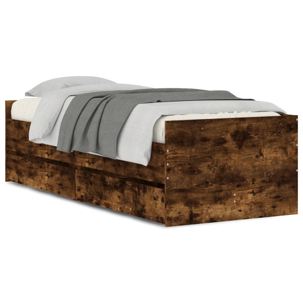Giroletto con Cassetti Rovere Fumo 100x200 cm | homemem39