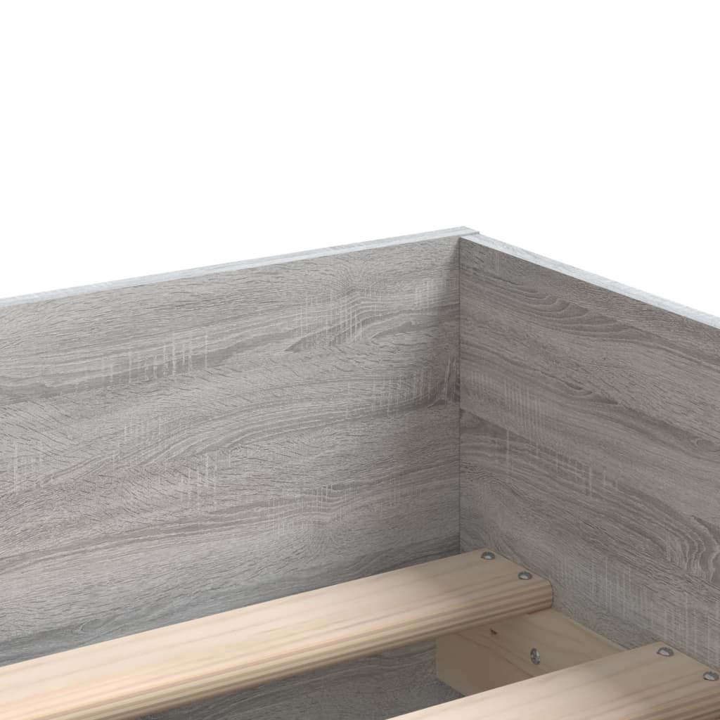 Giroletto con Cassetti Grigio Sonoma 90x200 cm - homemem39