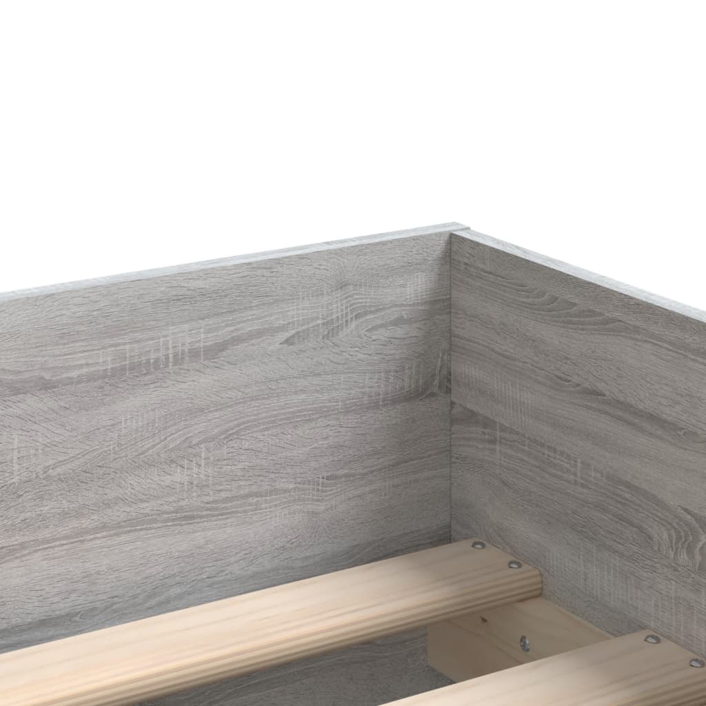 Bed frame with drawers Sonoma Gray 90x190 cm