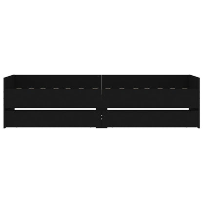 Giroletto Nero con Cassetti 75x190 cm Small Single | homemem39