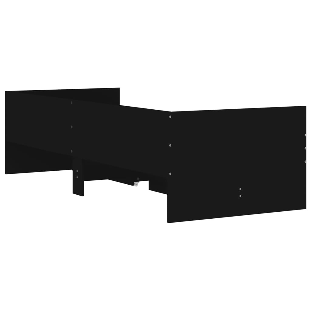 Giroletto Nero con Cassetti 75x190 cm Small Single | homemem39