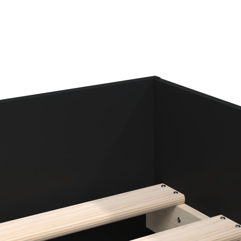 Giroletto Nero con Cassetti 75x190 cm Small Single | homemem39
