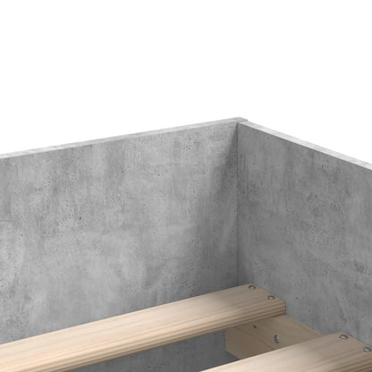 Giroletto con Cassetti Grigio Cemento 75x190 cm Small Single | homemem39